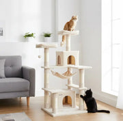 Multi-Level Plush Cat Tree with Condo & Scratching Posts